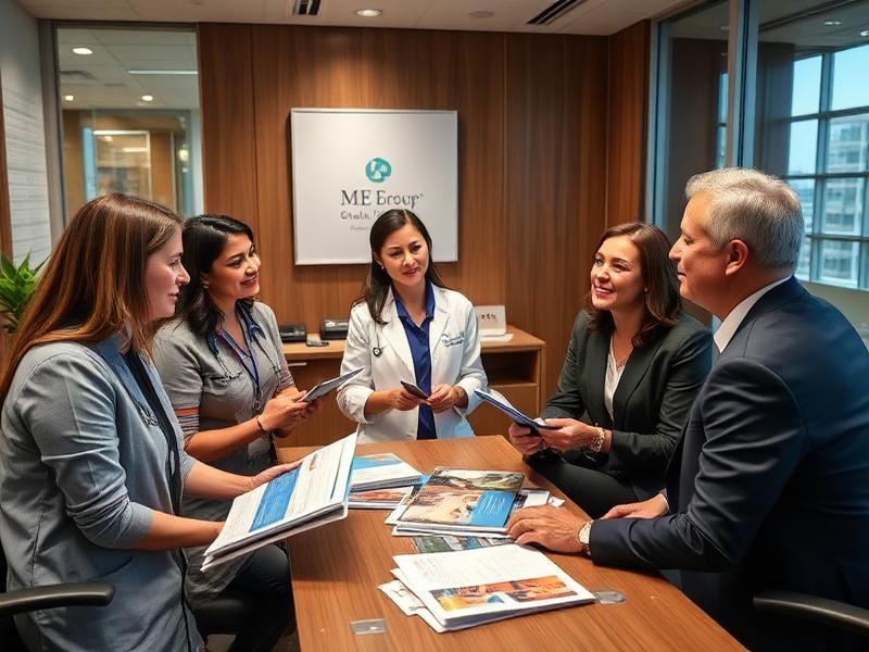 MME Group team explaining perspectives to clients